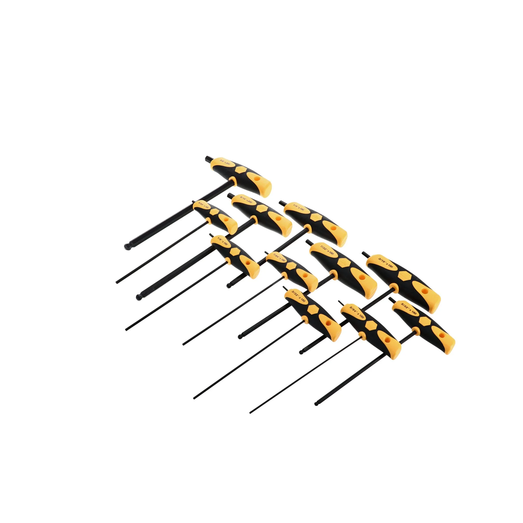 11 Piece SoftGrip Hex SAE T-Handle Set