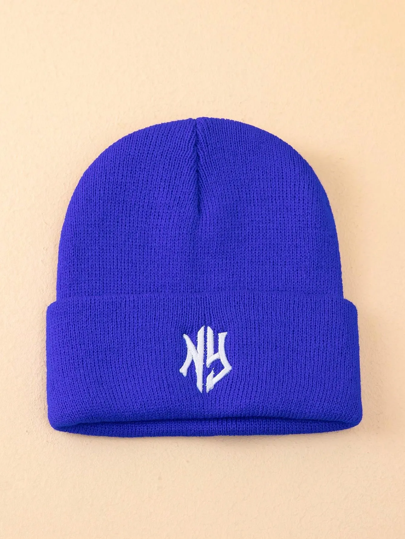1pc Or 2pcs Men's Embroidered 3D Letter Pattern Knitted Beanie Hat, Suitable For Fall/Winter