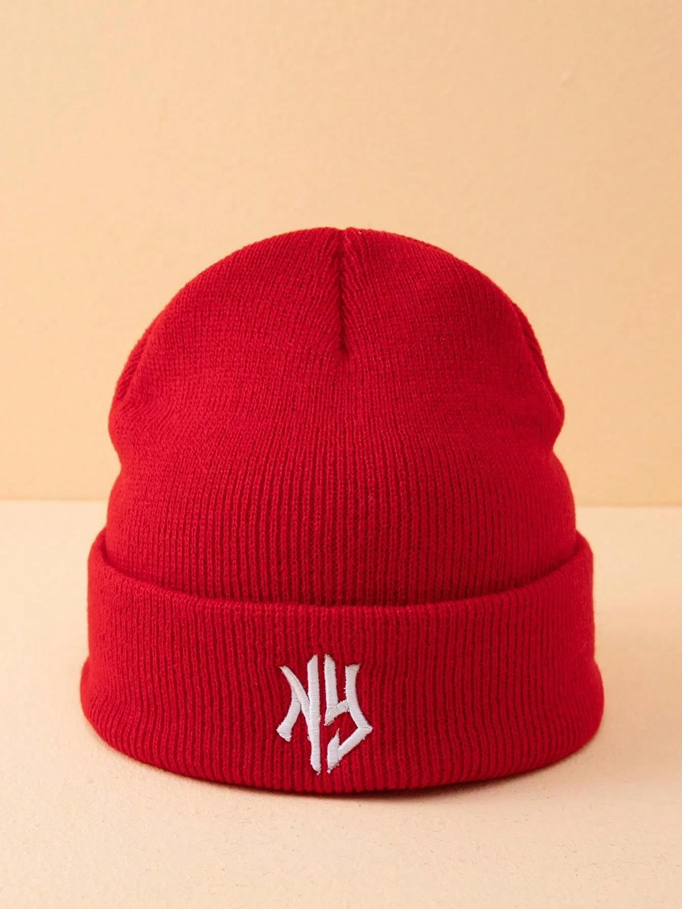 1pc Or 2pcs Men's Embroidered 3D Letter Pattern Knitted Beanie Hat, Suitable For Fall/Winter