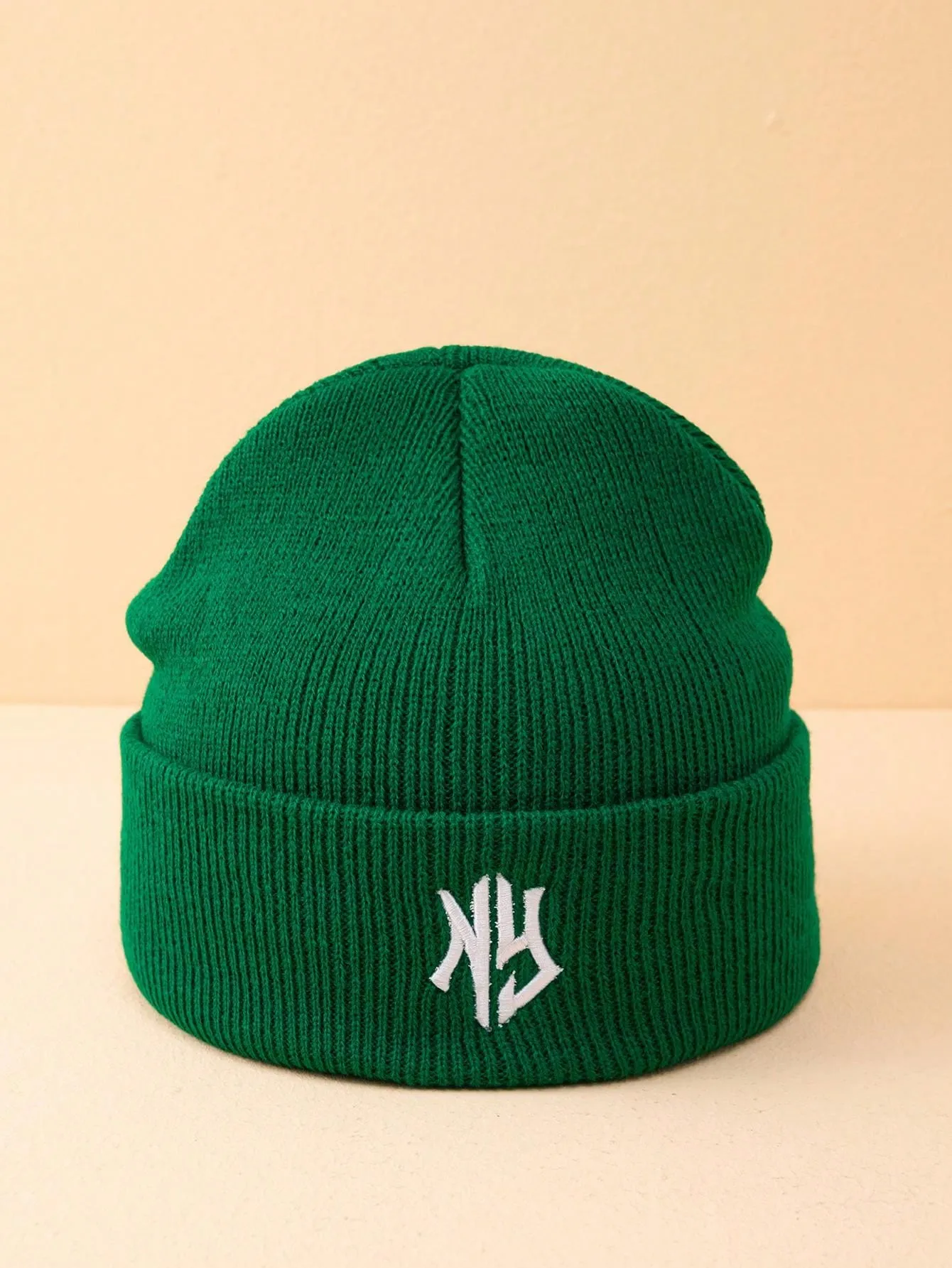 1pc Or 2pcs Men's Embroidered 3D Letter Pattern Knitted Beanie Hat, Suitable For Fall/Winter
