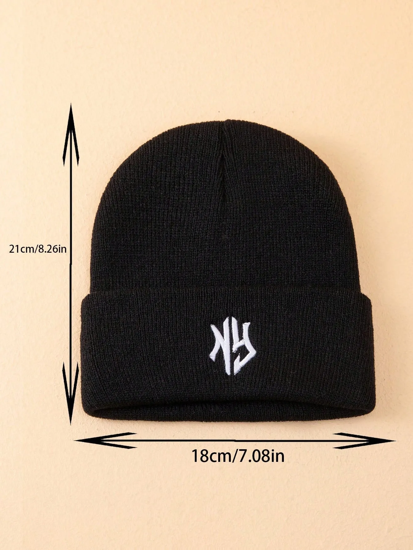 1pc Or 2pcs Men's Embroidered 3D Letter Pattern Knitted Beanie Hat, Suitable For Fall/Winter