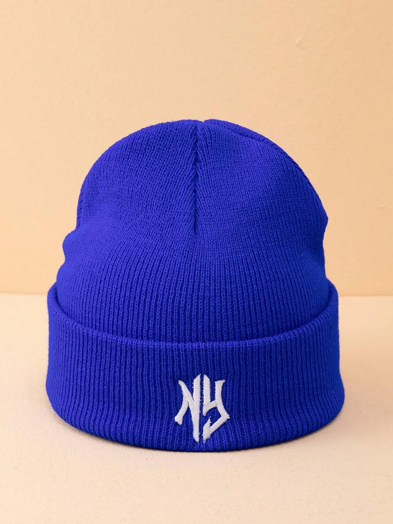 1pc Or 2pcs Men's Embroidered 3D Letter Pattern Knitted Beanie Hat, Suitable For Fall/Winter