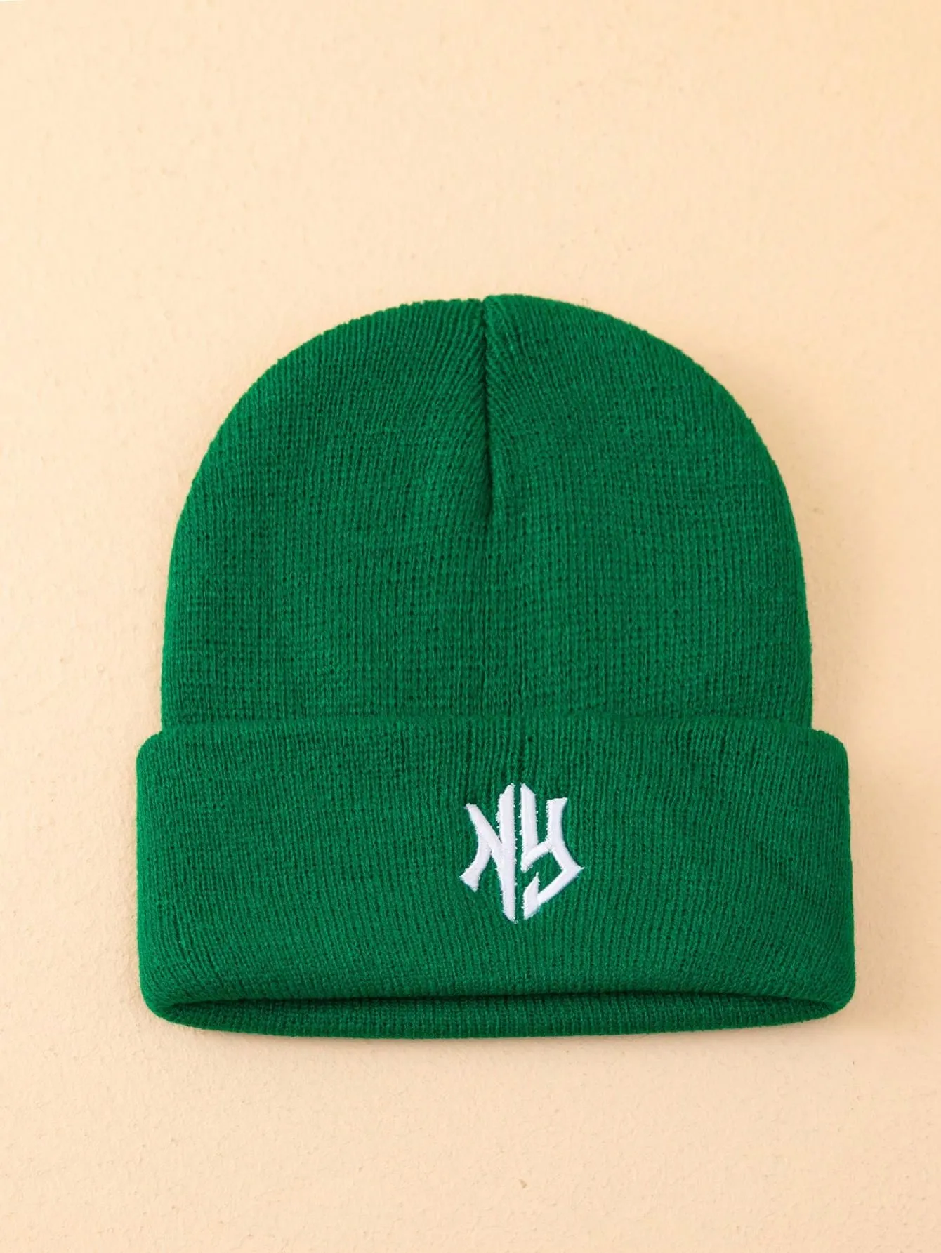 1pc Or 2pcs Men's Embroidered 3D Letter Pattern Knitted Beanie Hat, Suitable For Fall/Winter