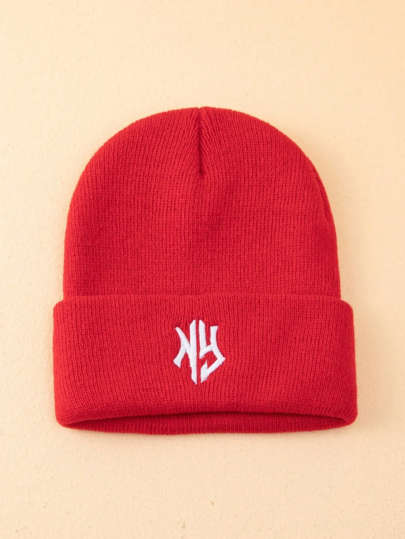 1pc Or 2pcs Men's Embroidered 3D Letter Pattern Knitted Beanie Hat, Suitable For Fall/Winter