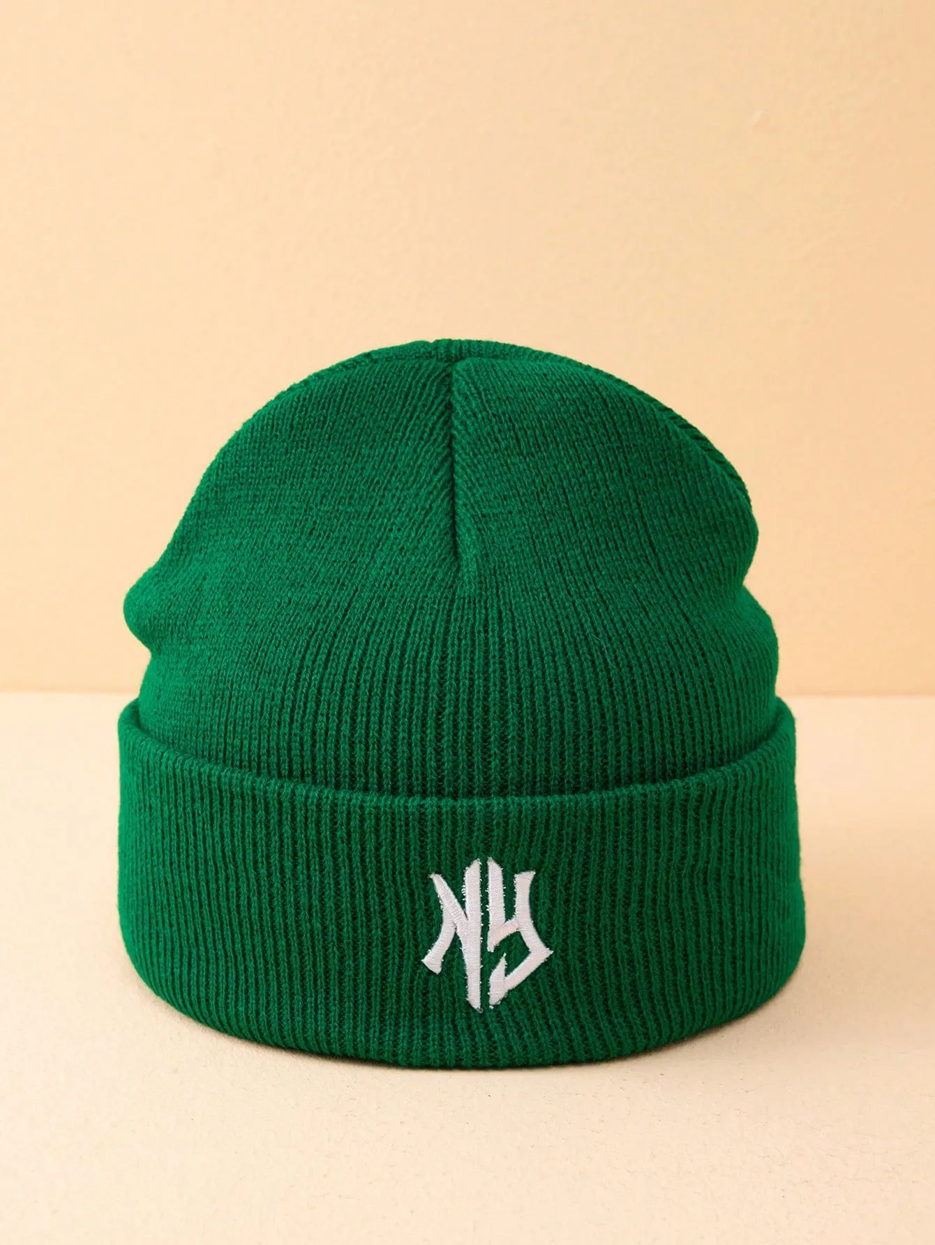 1pc Or 2pcs Men's Embroidered 3D Letter Pattern Knitted Beanie Hat, Suitable For Fall/Winter