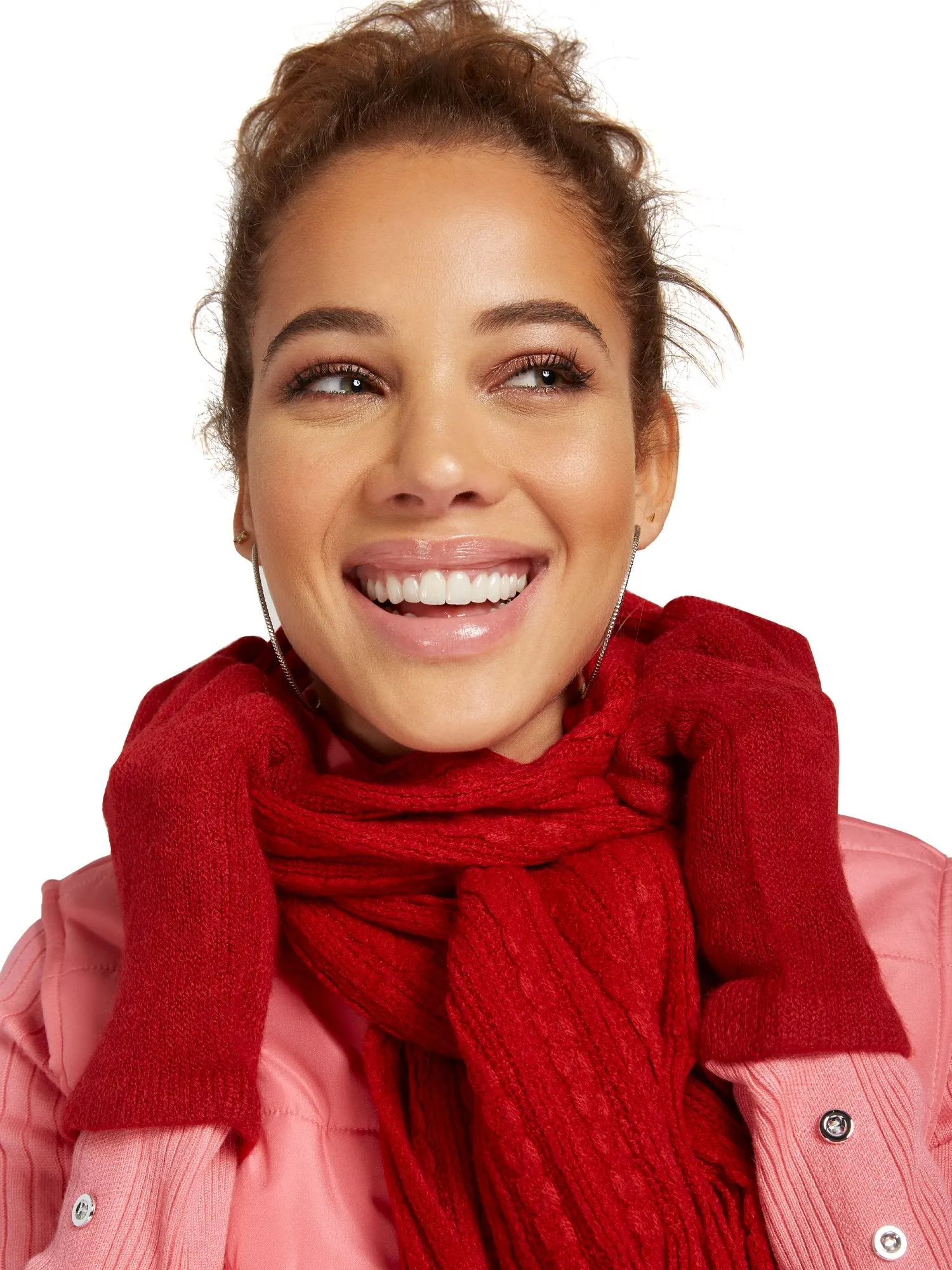 2-Piece Cable-Knit Scarf & Gloves Set