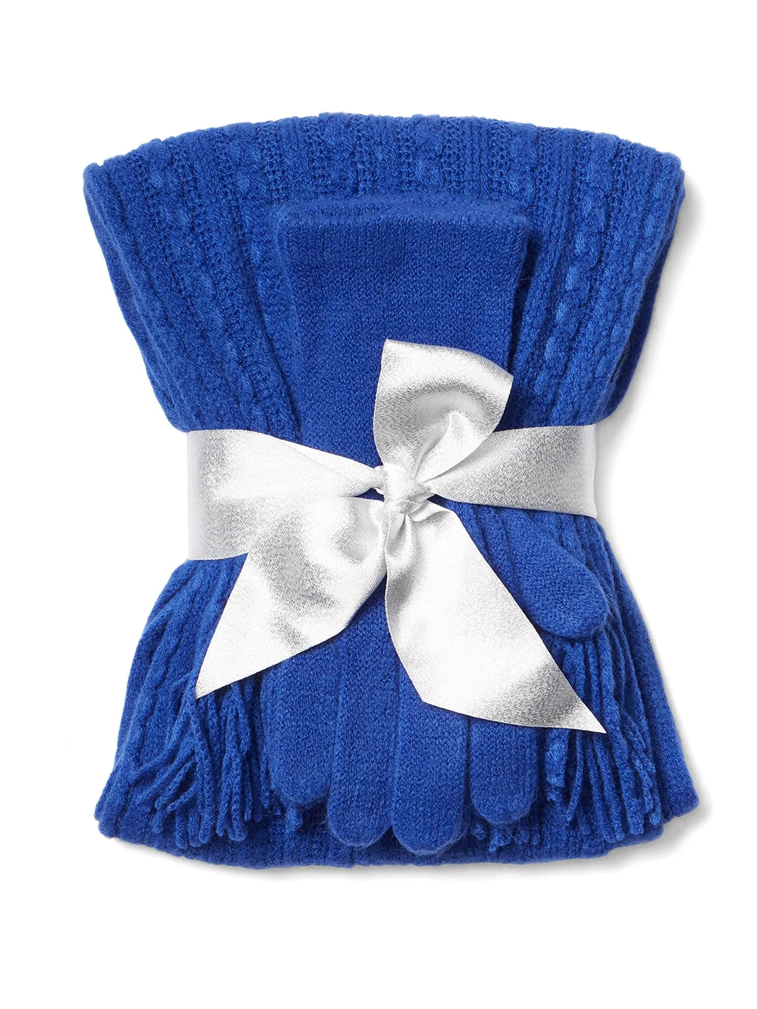 2-Piece Cable-Knit Scarf & Gloves Set