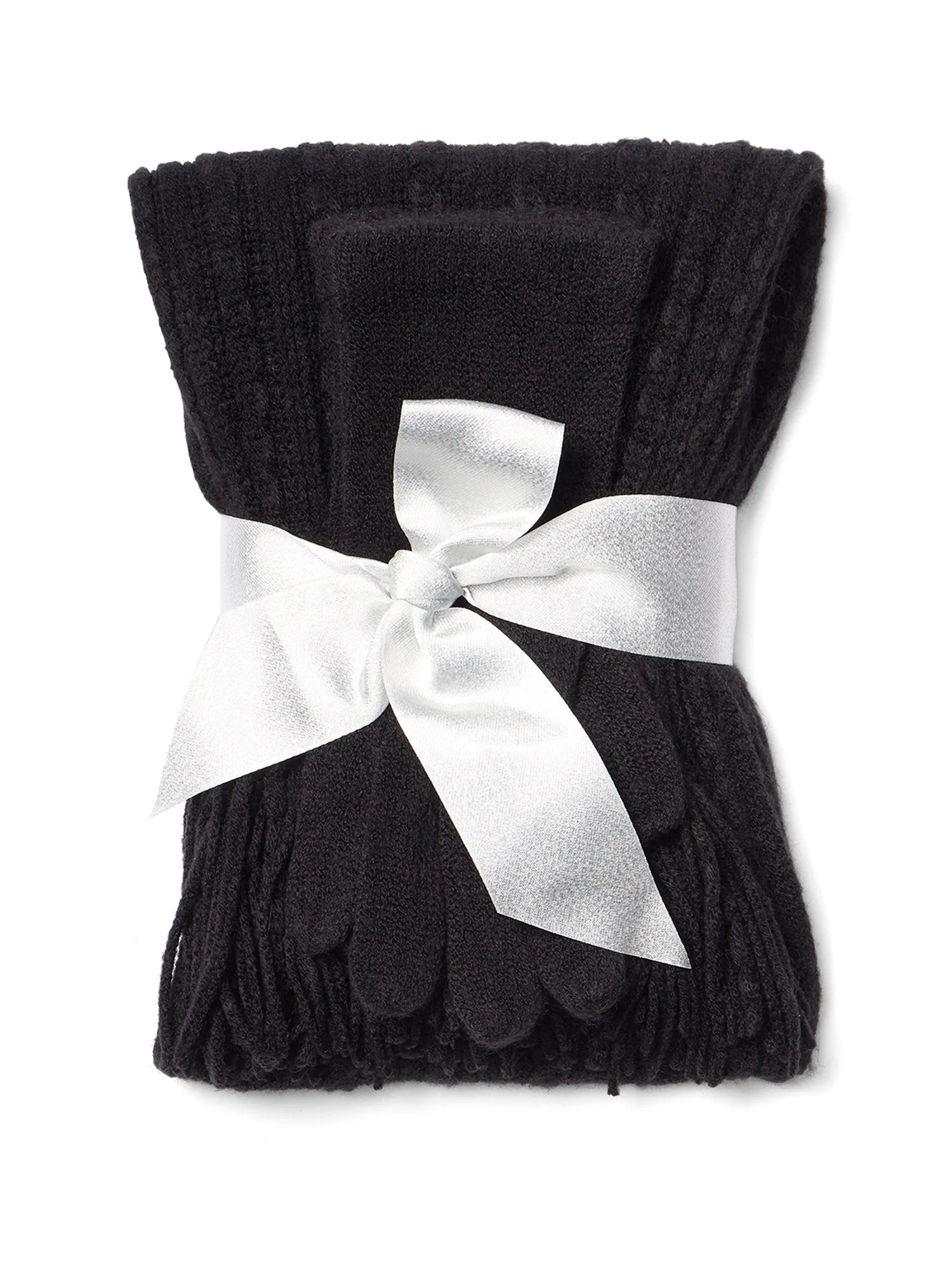 2-Piece Cable-Knit Scarf & Gloves Set