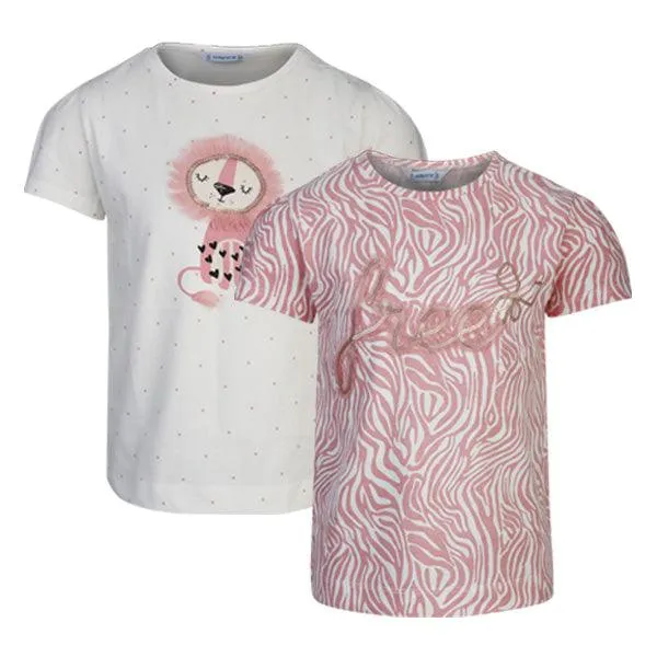 2 PIECE MULTICOLOUR T-SHIRT SET FOR GIRLS
