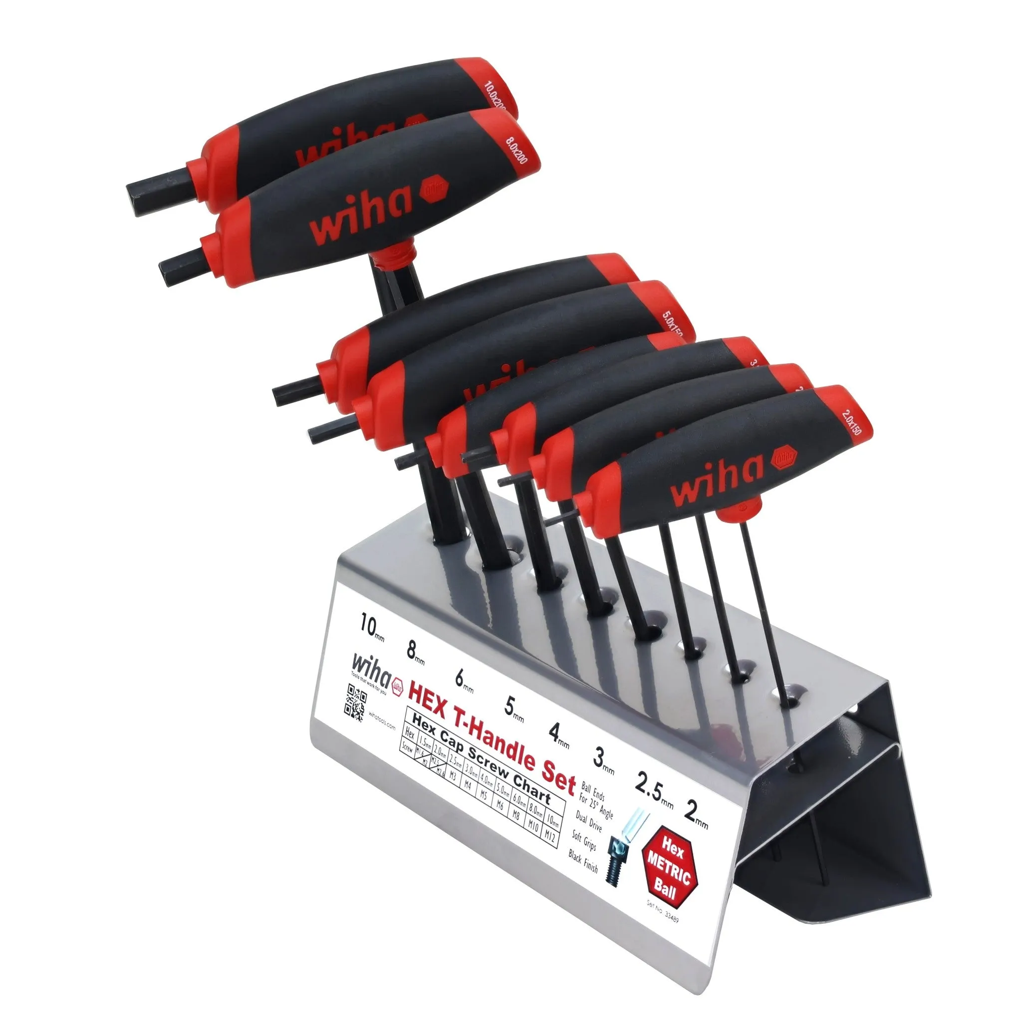 8 Piece SoftGrip Dual Drive Hex T-Handle Metric Set