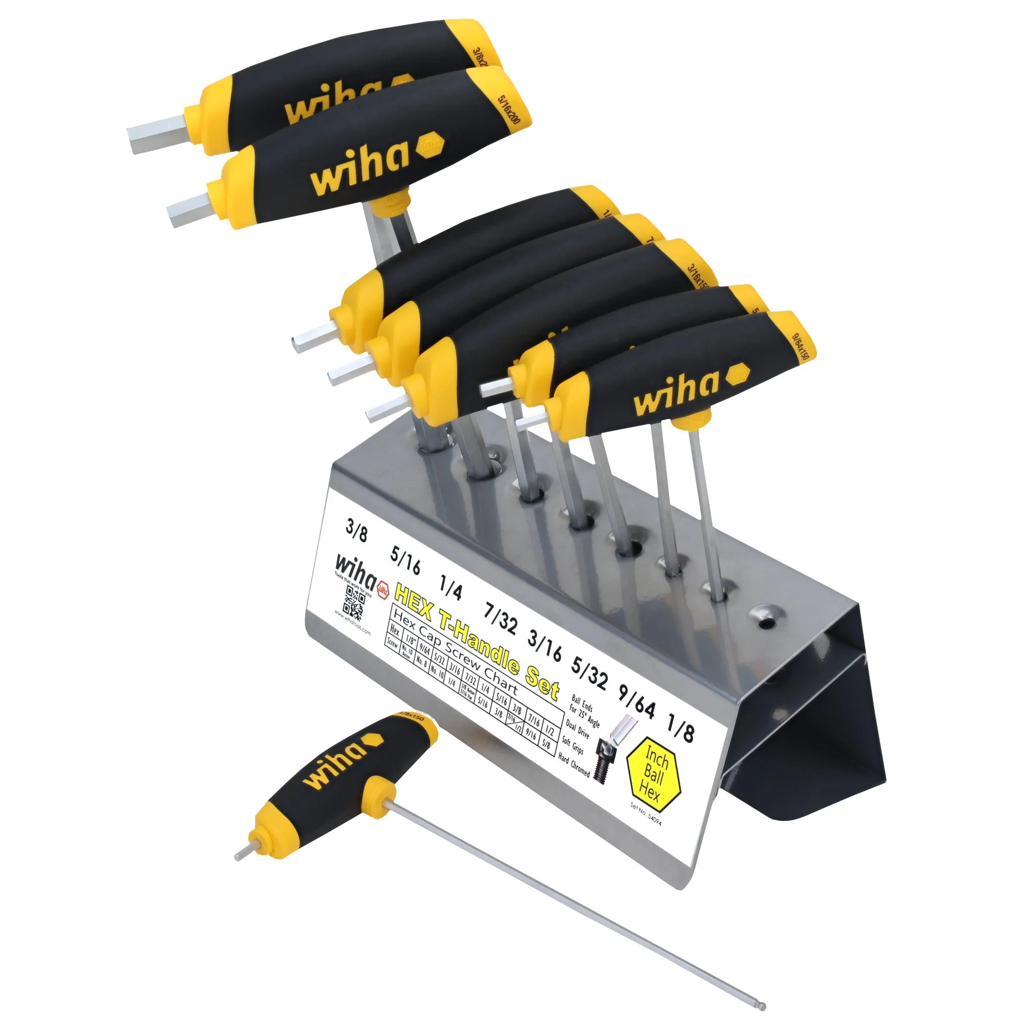 8 Piece SoftGrip Dual Drive SAE T-Handle Set