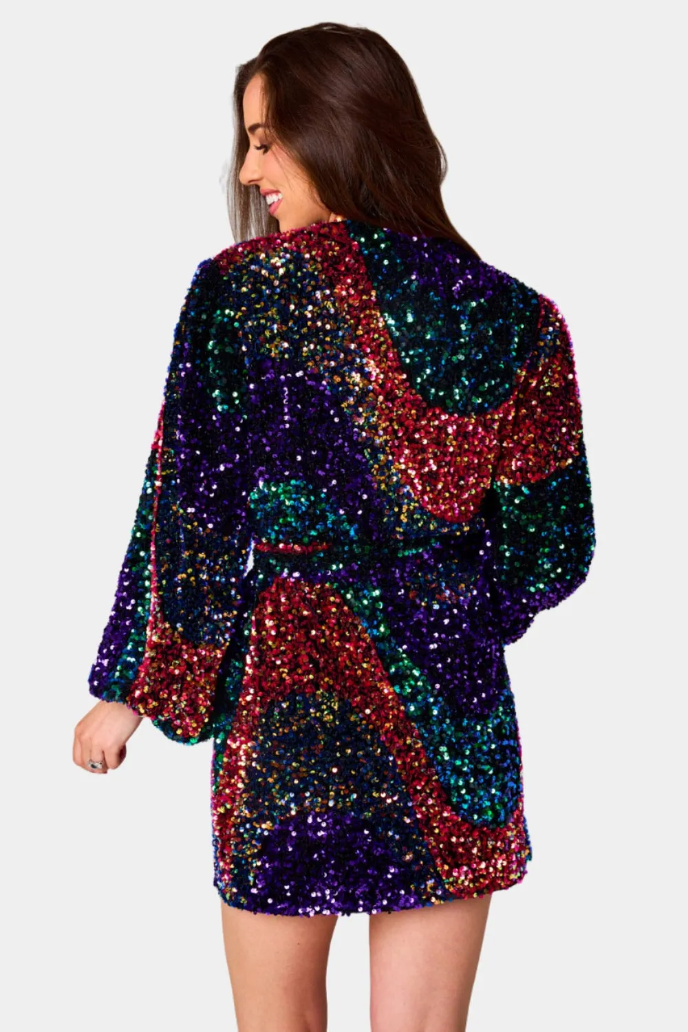 Adeline Sequin Wrap Dress - Party