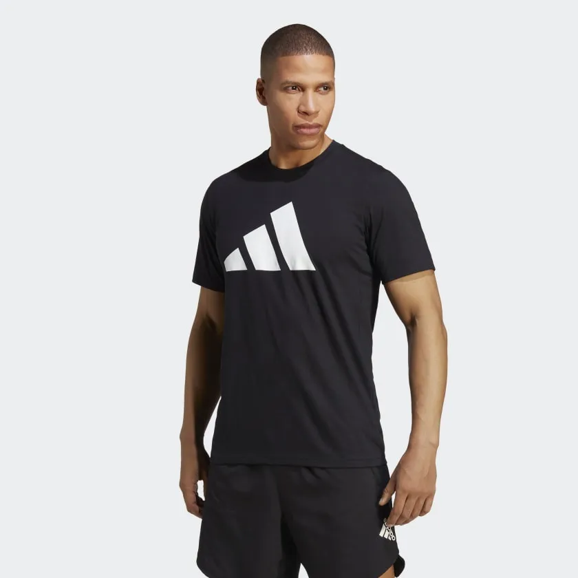 ADIDAS TRAIN ESSENTIALS FEELREADY LOGO TRAINING TEE - MENS -BLACK