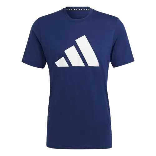 ADIDAS TRAIN ESSENTIALS FEELREADY LOGO TRAINING TEE - MENS -DARK BLUE