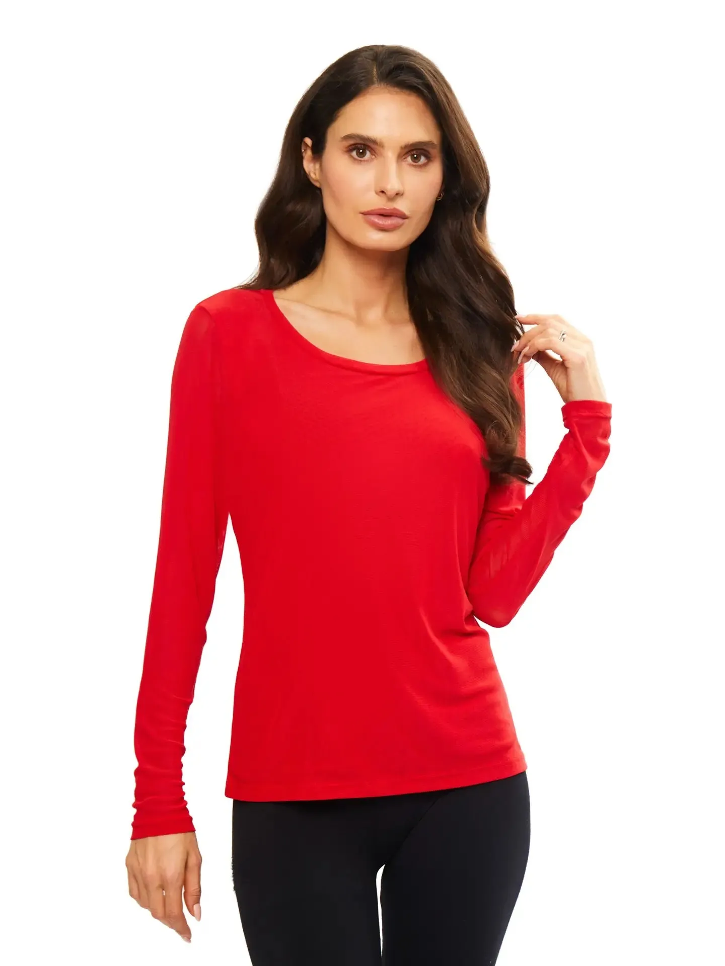 Adore - Red Mesh Top