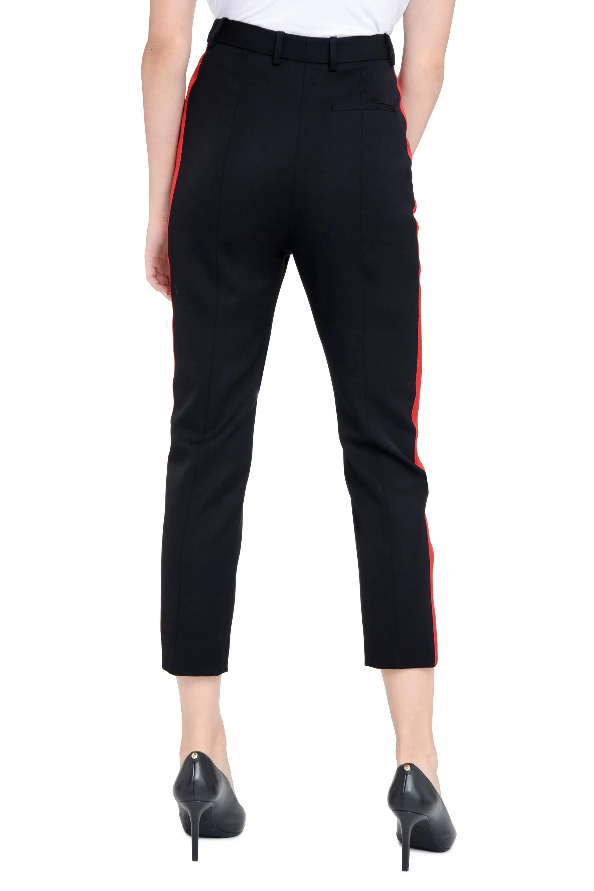 Alexander McQueen High Waist Side-Panel Tailored Trousers