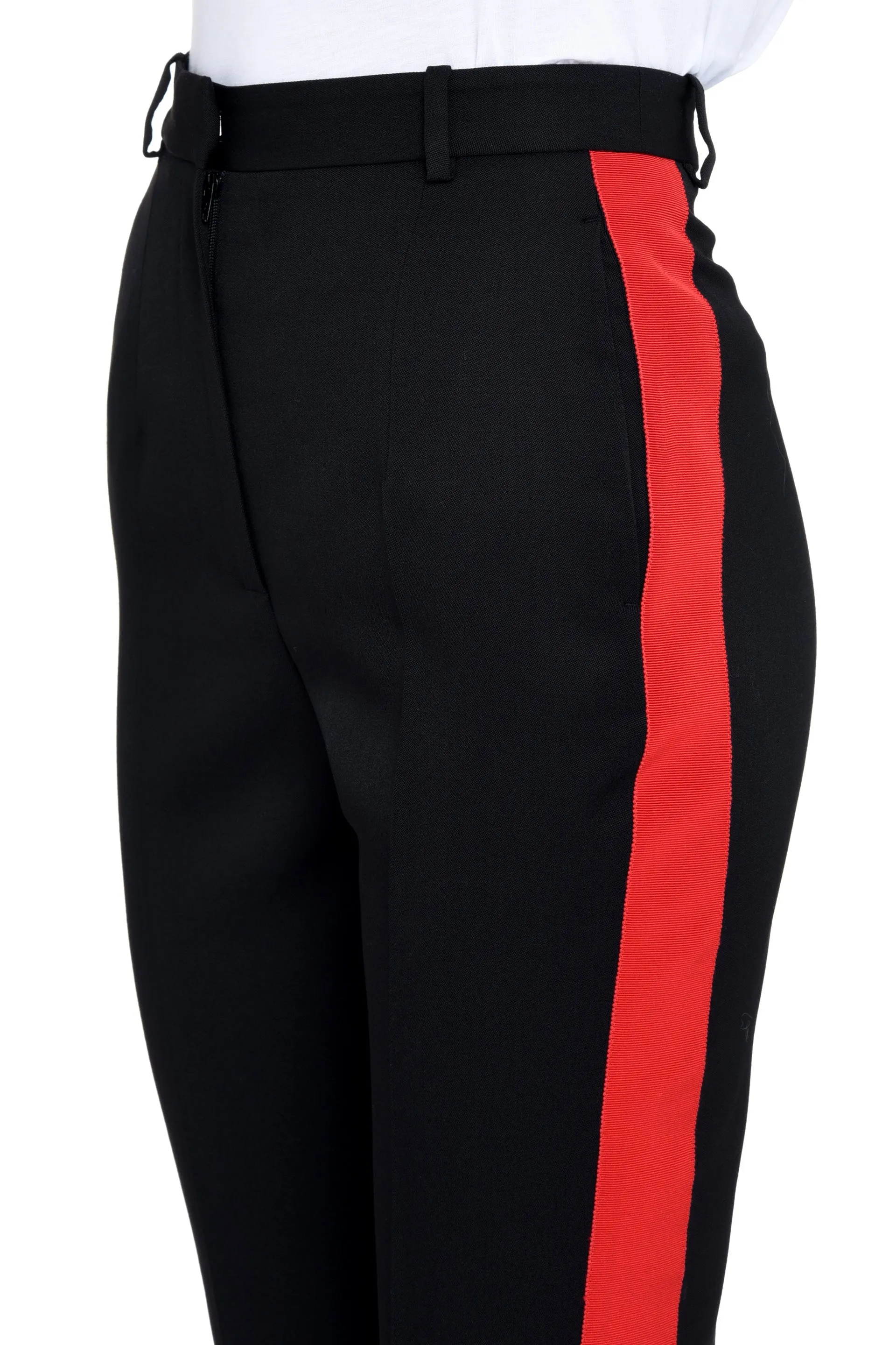Alexander McQueen High Waist Side-Panel Tailored Trousers
