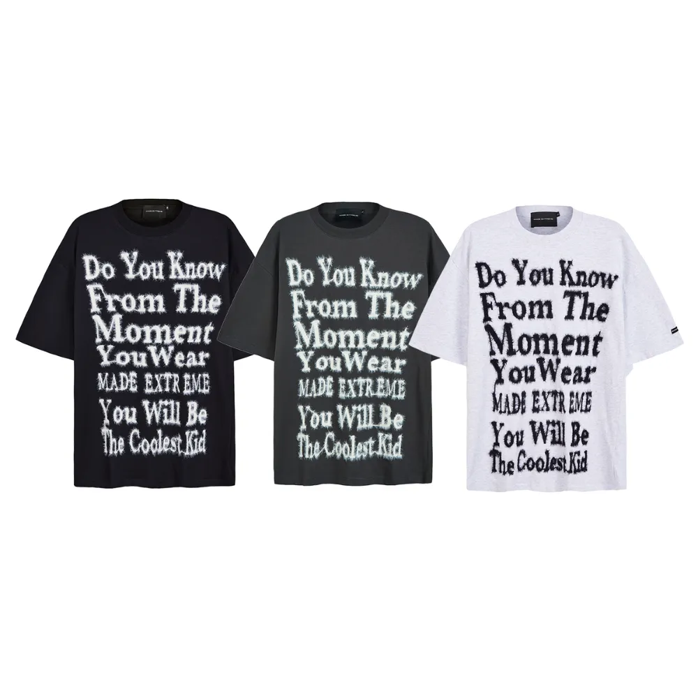 “American Loose Plush Letters” T-shirt