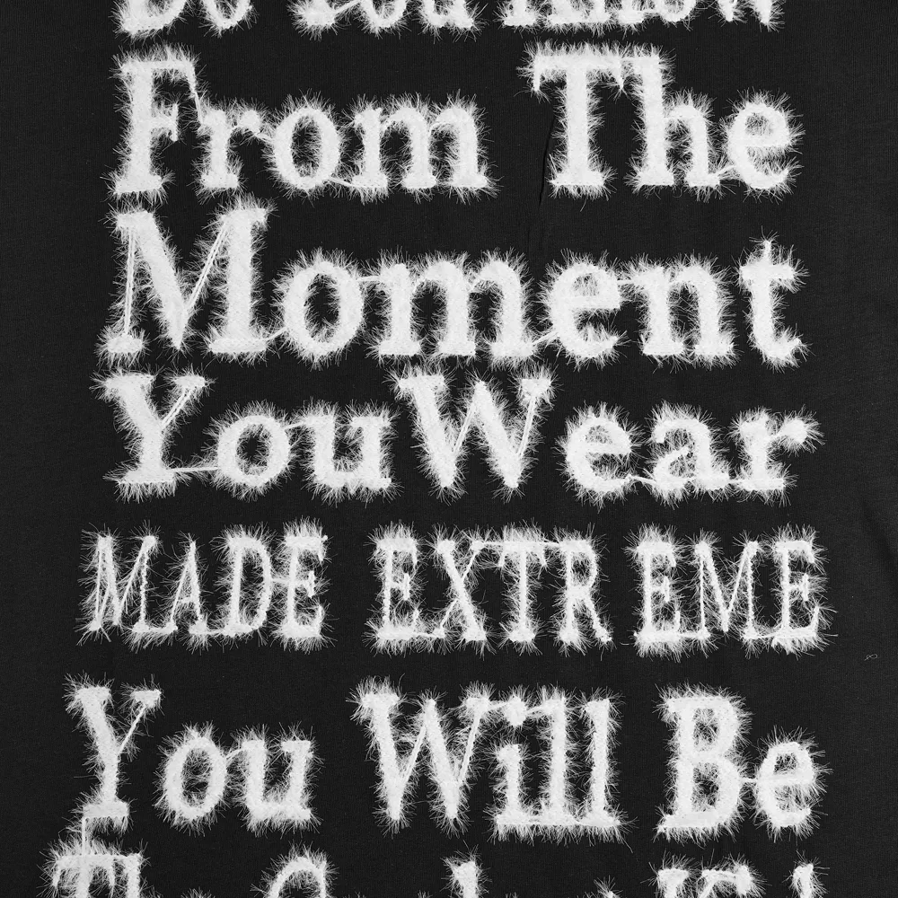 “American Loose Plush Letters” T-shirt