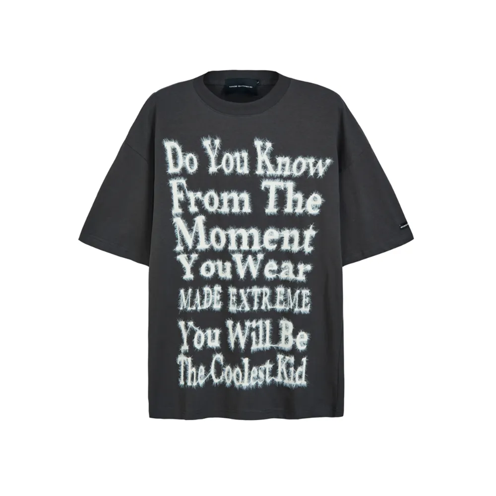 “American Loose Plush Letters” T-shirt