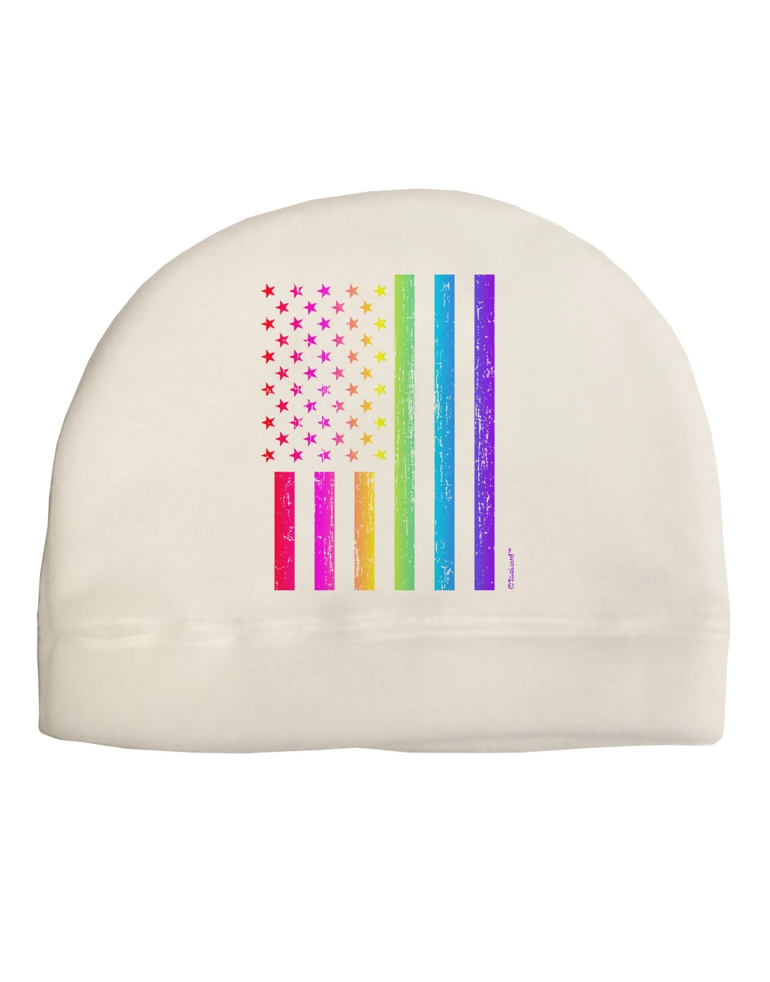 American Pride - Rainbow Flag Child Fleece Beanie Cap Hat