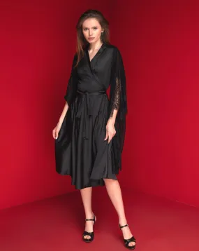 Angel Midi Wrap Dress Long Sleeve