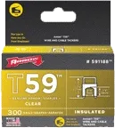 Arrow Fastener 591188 Genuine T59 Insulated Clear 1/4-Inch by 5/16-Inch Staples, 300-Pack