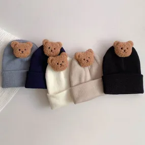 Baby Autumn Winter Beanie / Cute Bear Warm Crochet Hats For 0-3 Year