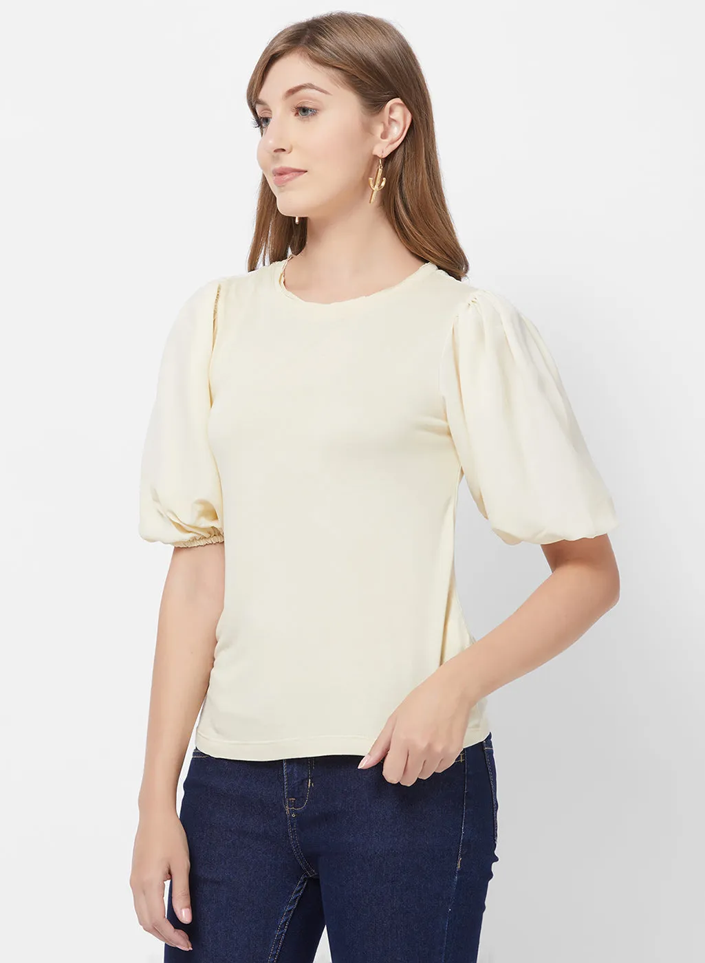 Birch Half Sleeves  Solid Top
