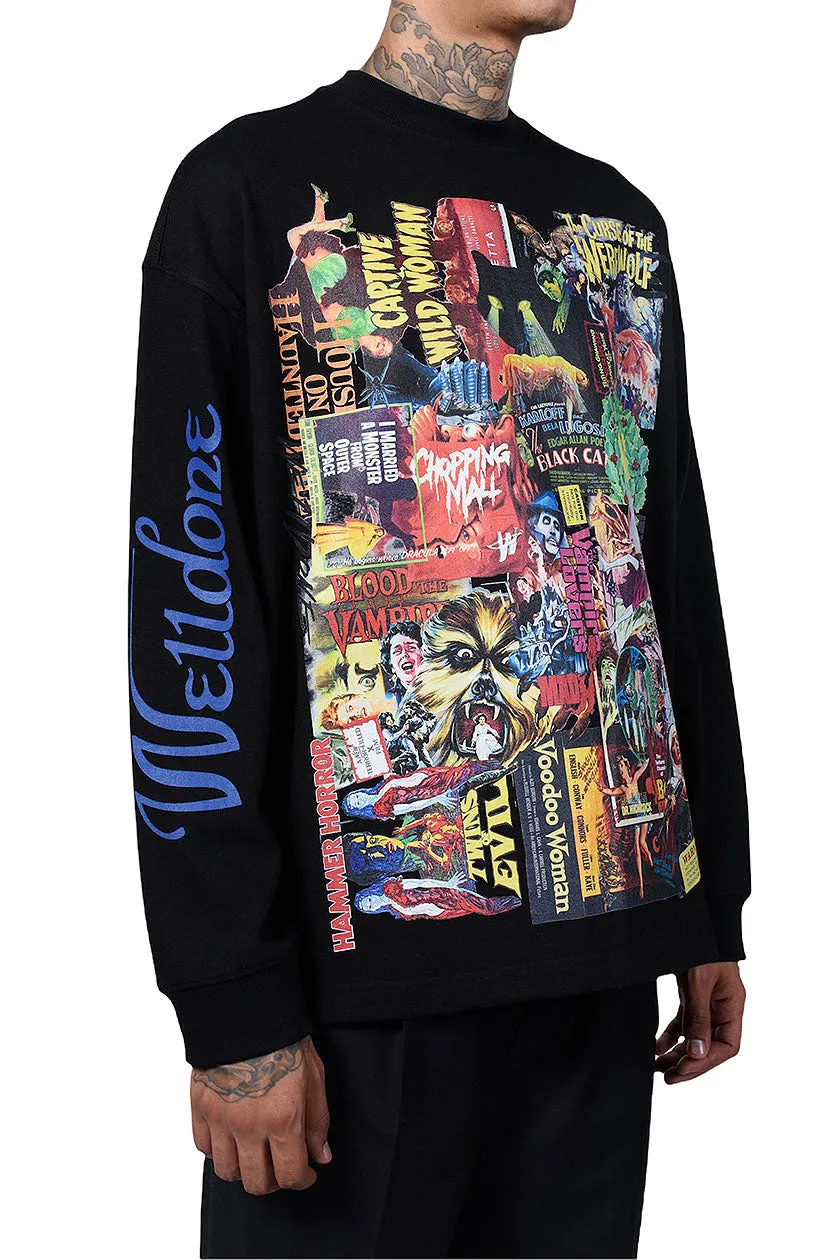 Black horror Collage T-shirt