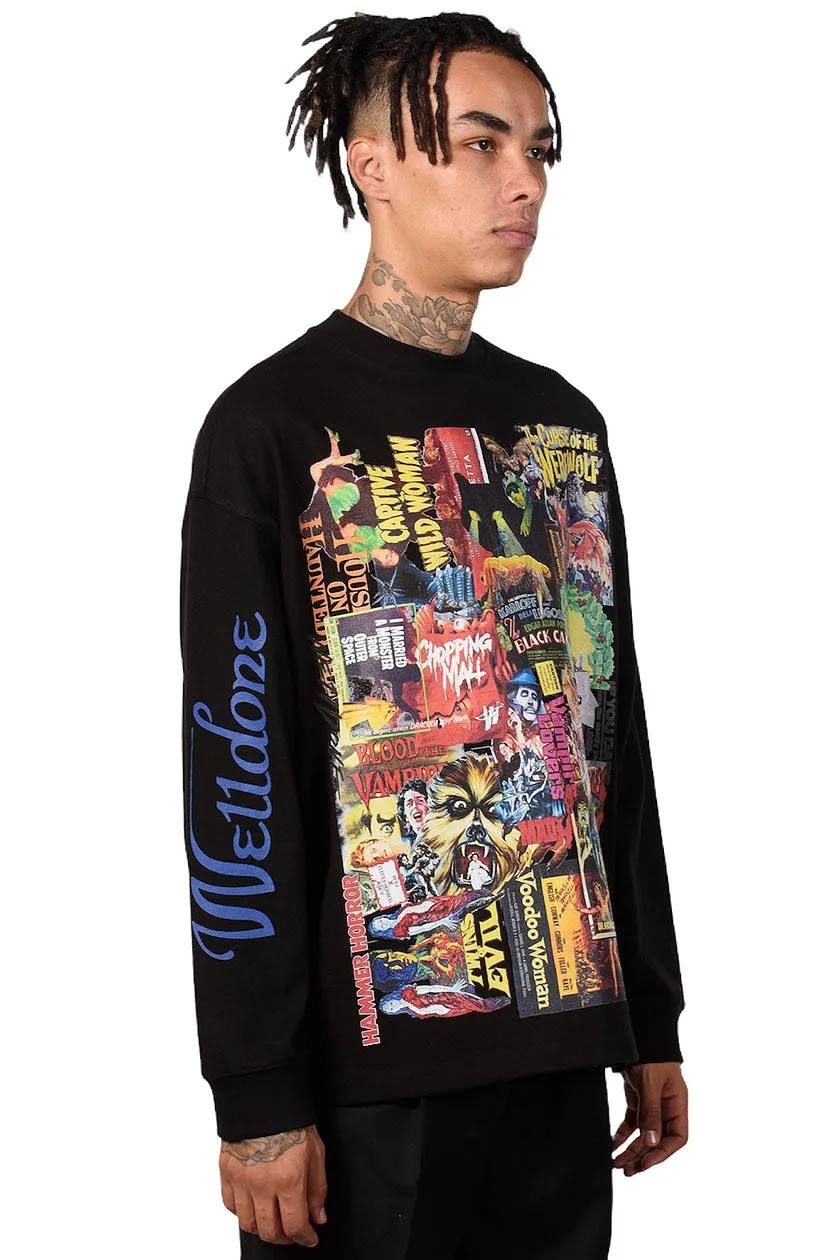 Black horror Collage T-shirt