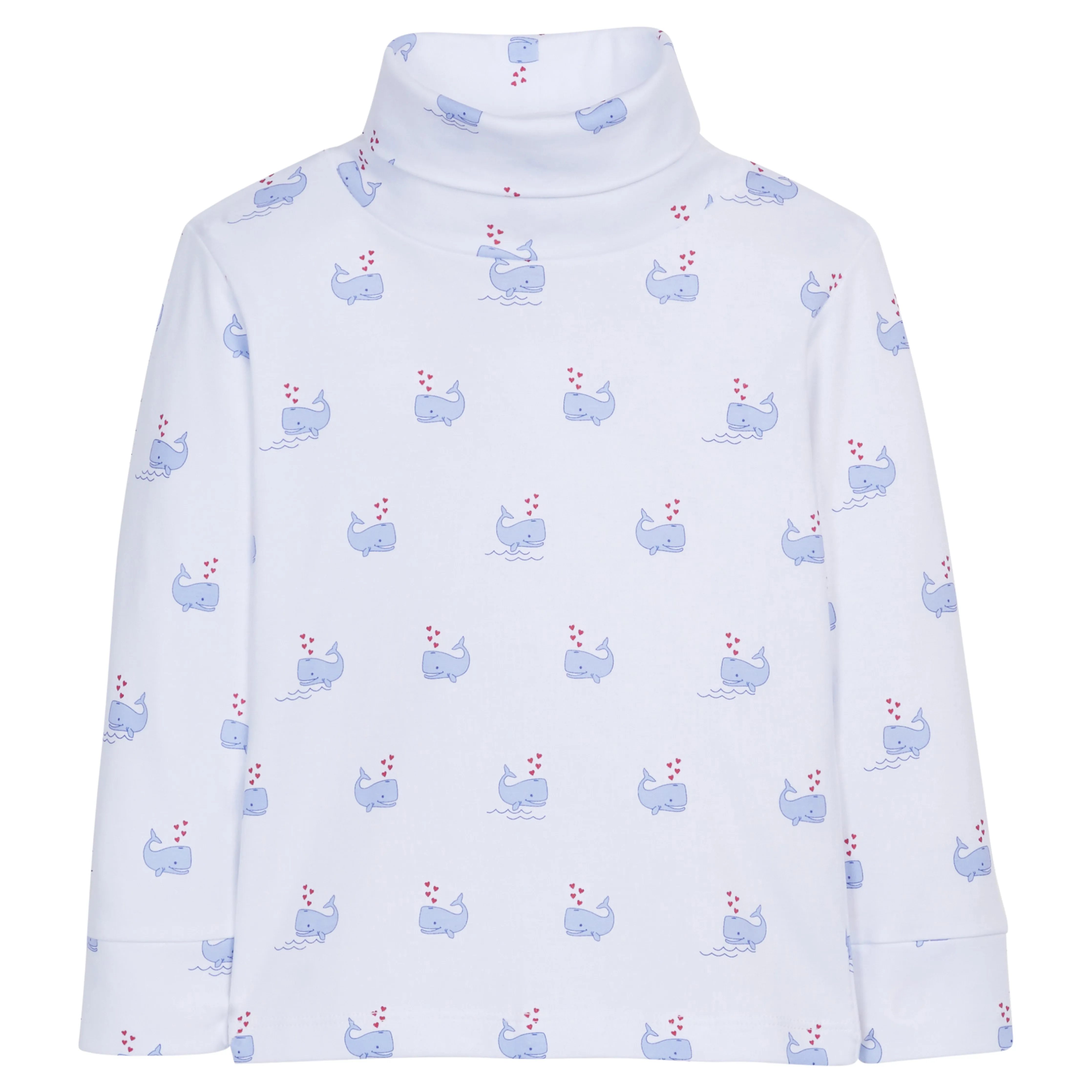 Blue Whale Printed Turtleneckl