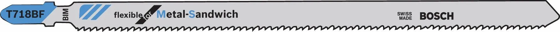 Bosch T718BF3  -  Flexible for Sandwich T-Shank Jig Saw Blades – 3 Pack 7″ 14TPI