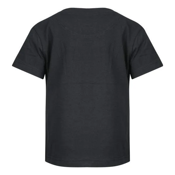 BOYS BLACK GRAPHIC SHORT SLEEVE T-SHIRT