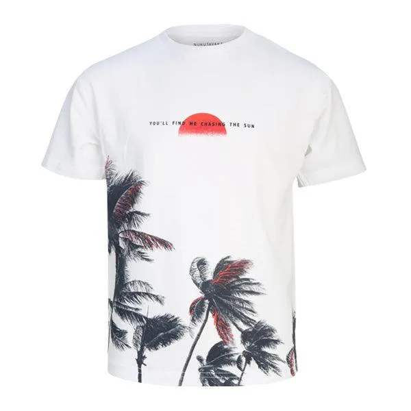 BOYS WHITE GRAPHIC SHORT SLEEVE T-SHIRT