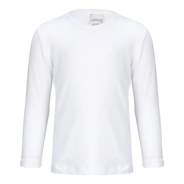 BOYS WHITE LONG SLEEVE BOYS T-SHIRT