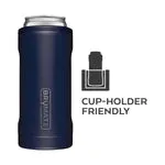 Brumate Slim Can cooler 12 oz white glitter