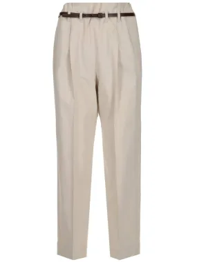 Brunello Cucinelli Belted High Waist Trousers