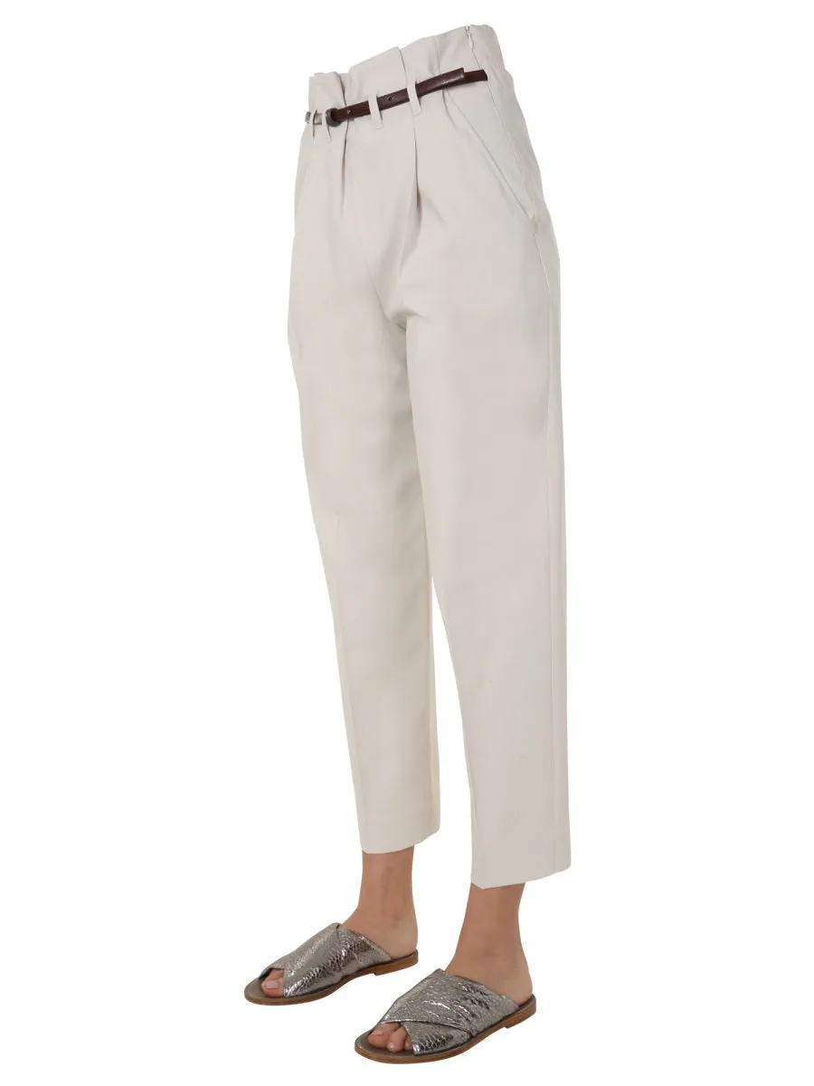 Brunello Cucinelli Belted High Waist Trousers