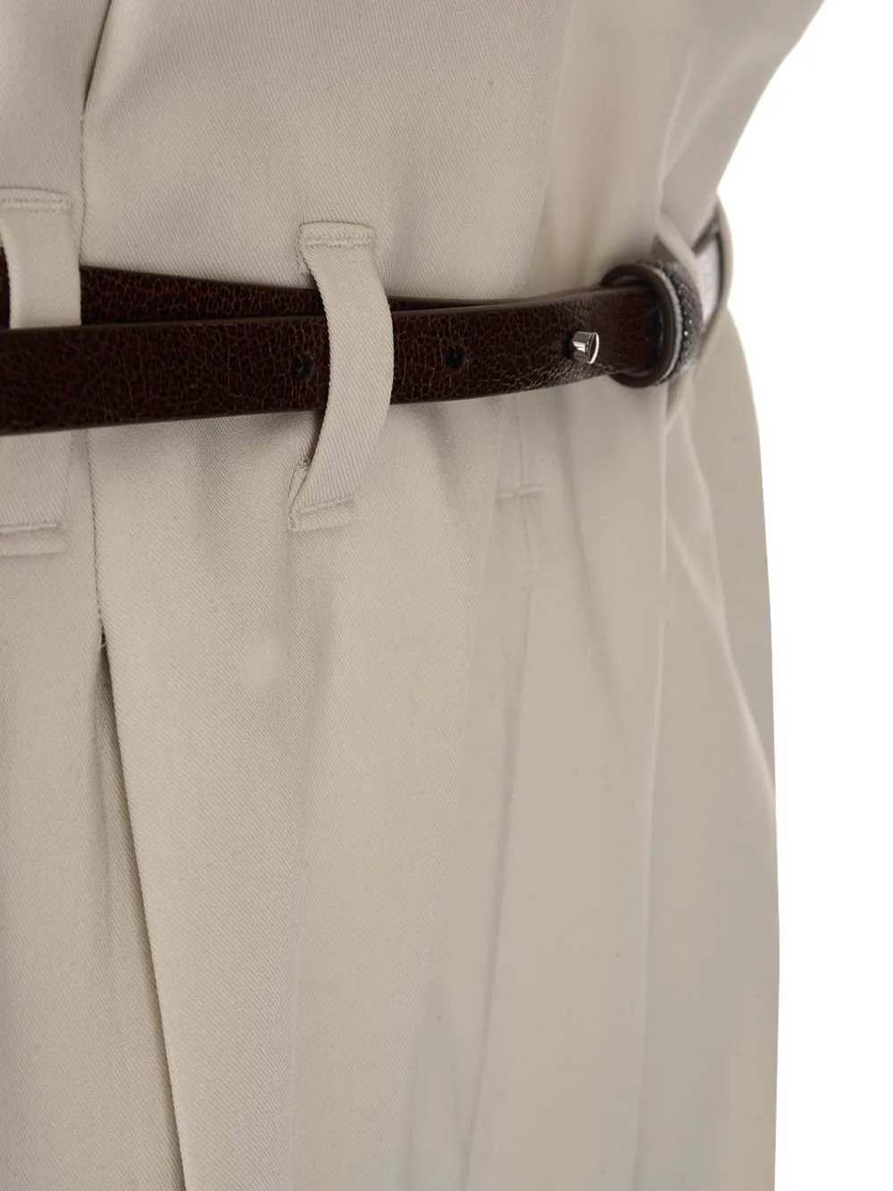 Brunello Cucinelli Belted High Waist Trousers