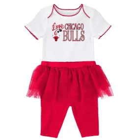 Bulls Baby Girl Creeper and Tutu Leggings