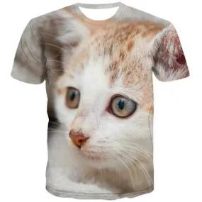Cat T-shirt Men Animal Tshirts Cool Lovely Tshirts Casual Street T-shirts 3d Harajuku Tshirt Anime Short Sleeve T shirts Men