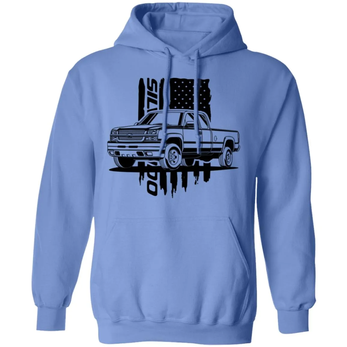 Chevy Silverado Hoodie - American Flag