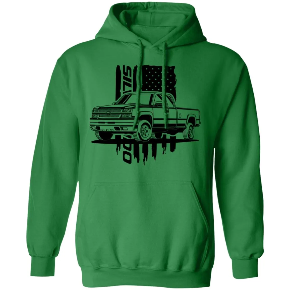 Chevy Silverado Hoodie - American Flag