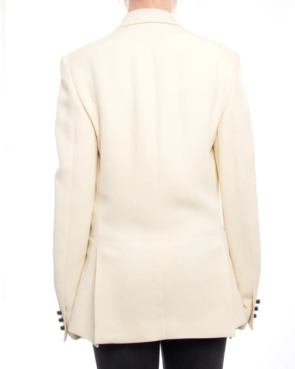 Christopher Kane Spring 2015 Runway Ivory Jacket with Silver Buttons