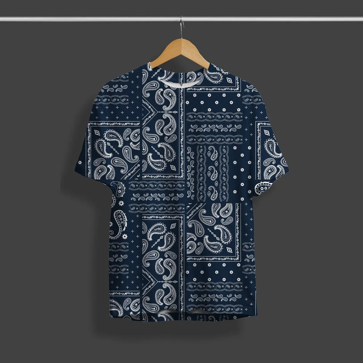 Classic Blue All Over Print Streetwear T Shirt