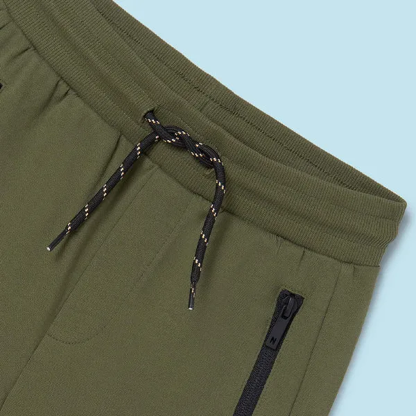 CREAM AND ARMY GREEN SHORT SET FOR BOYS