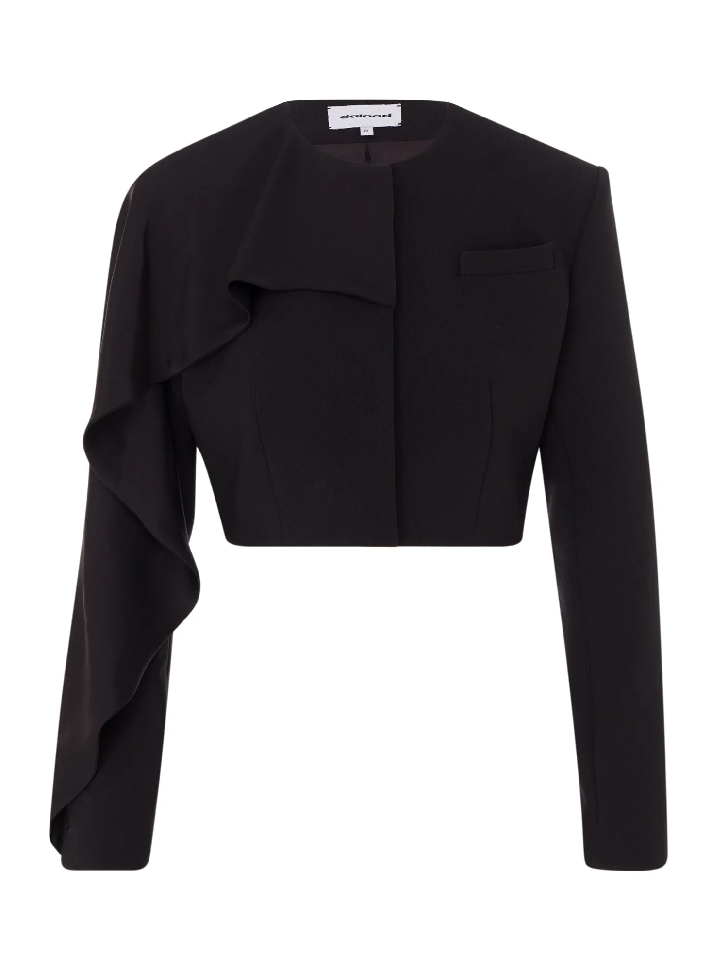 Cropped Blazer with Drape