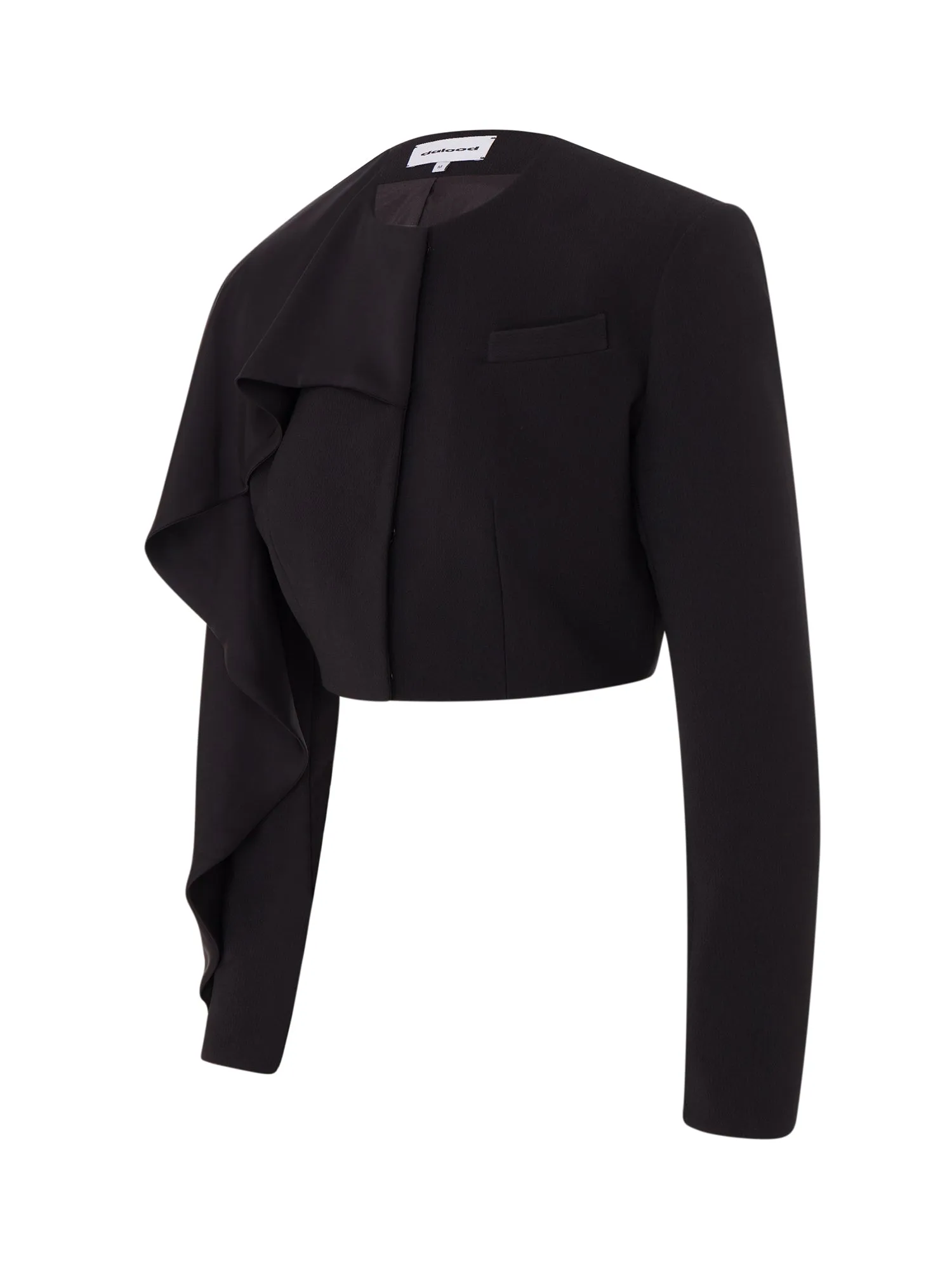 Cropped Blazer with Drape