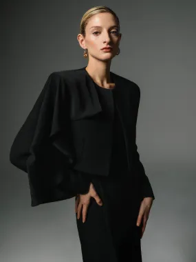 Cropped Blazer with Drape